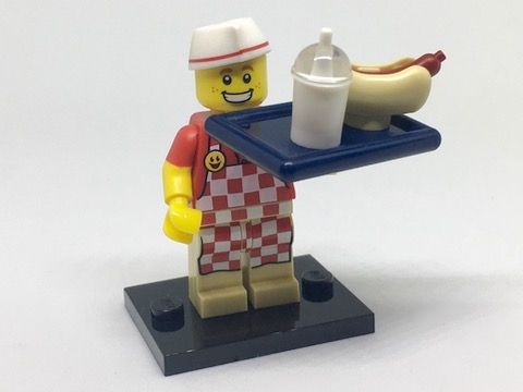 Minifigurina LEGO seria 17 - Hot Dog Vendor