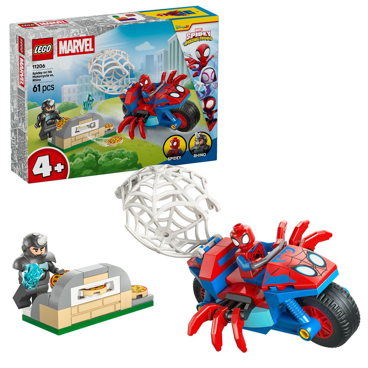 LEGO Spidey pe motocicletă vs Rhino