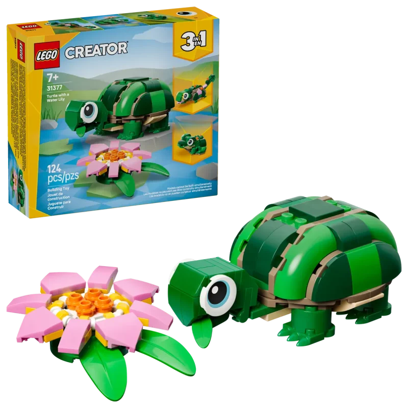LEGO Creator 3in1 - LEGO Broască-țestoasă cu o floare de nufăr