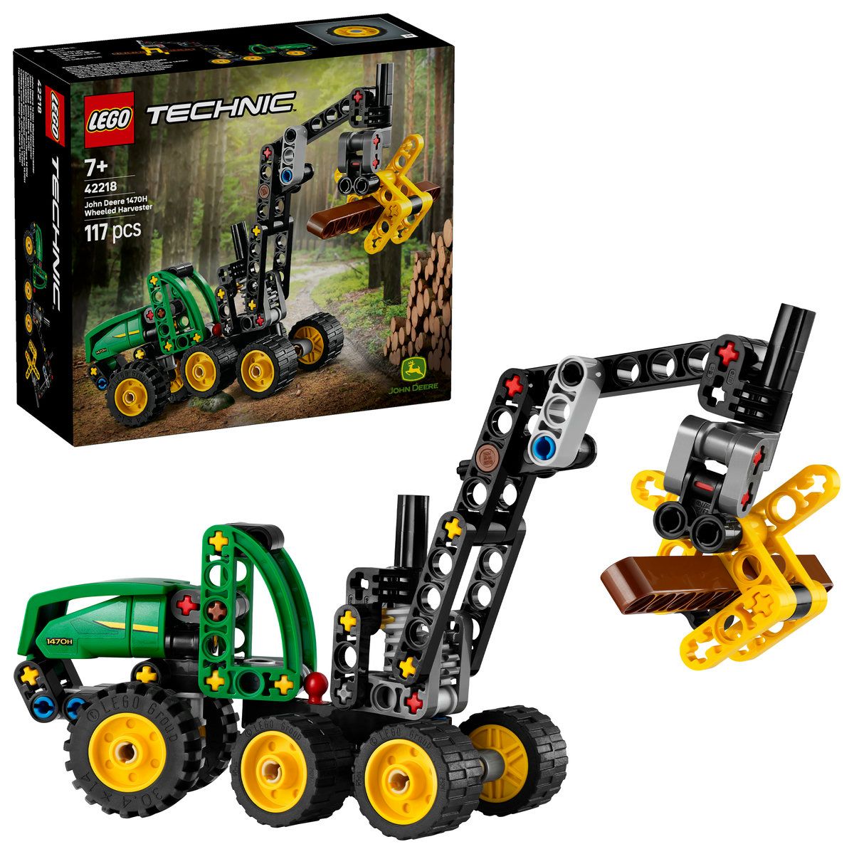 LEGO Utilaj de tăiat și stivuit copaci John Deere 1470H