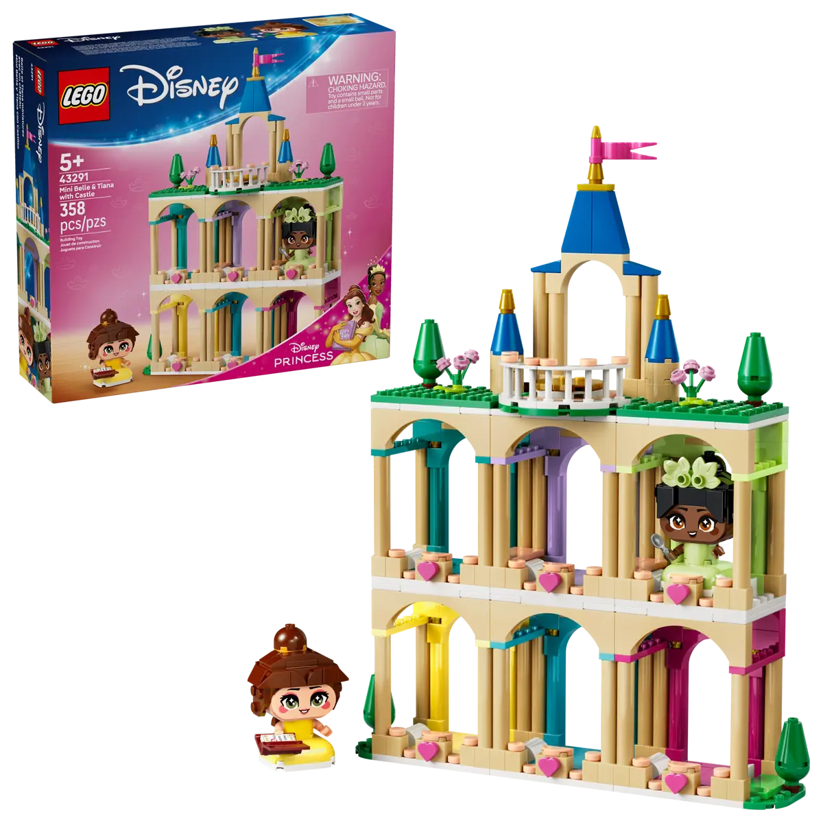 LEGO Miniprințesele Belle și Tiana la castel