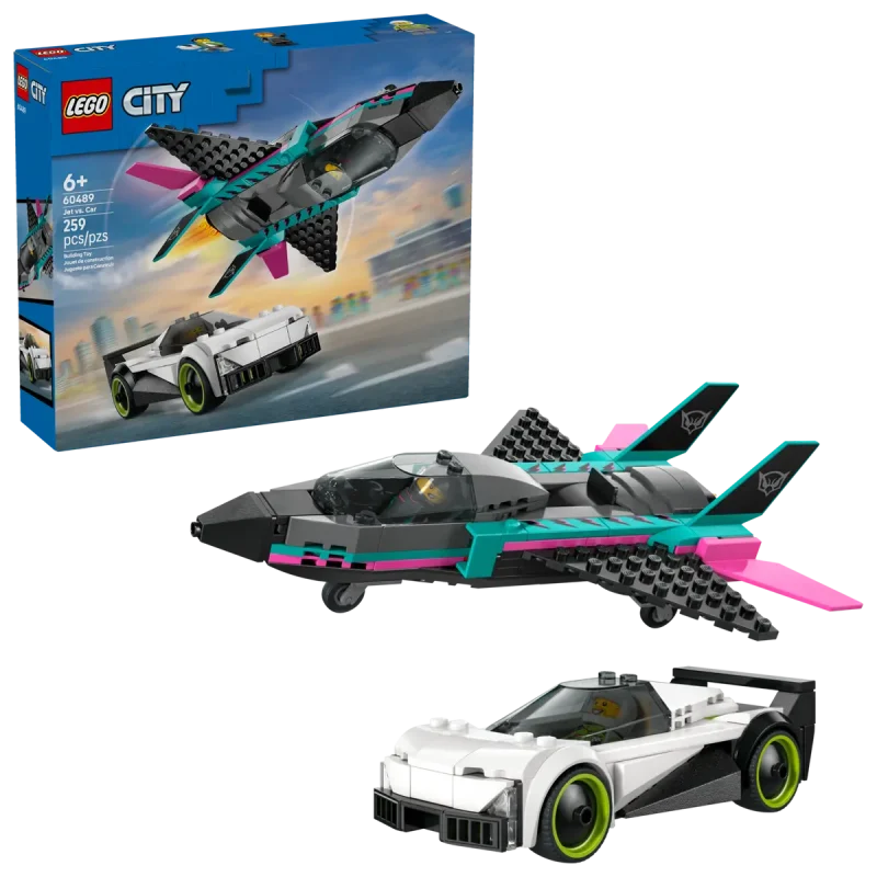 - LEGO Avion cu reacție vs mașină