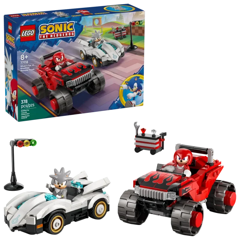 - LEGO Mașina lui Silver vs Camionul gigant al lui Knuckles