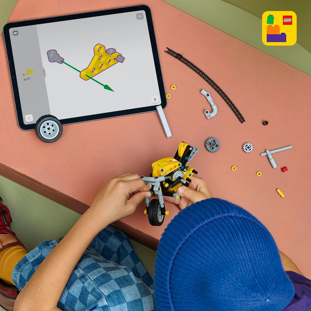 LEGO Motocicletă galbenă - imagine 3