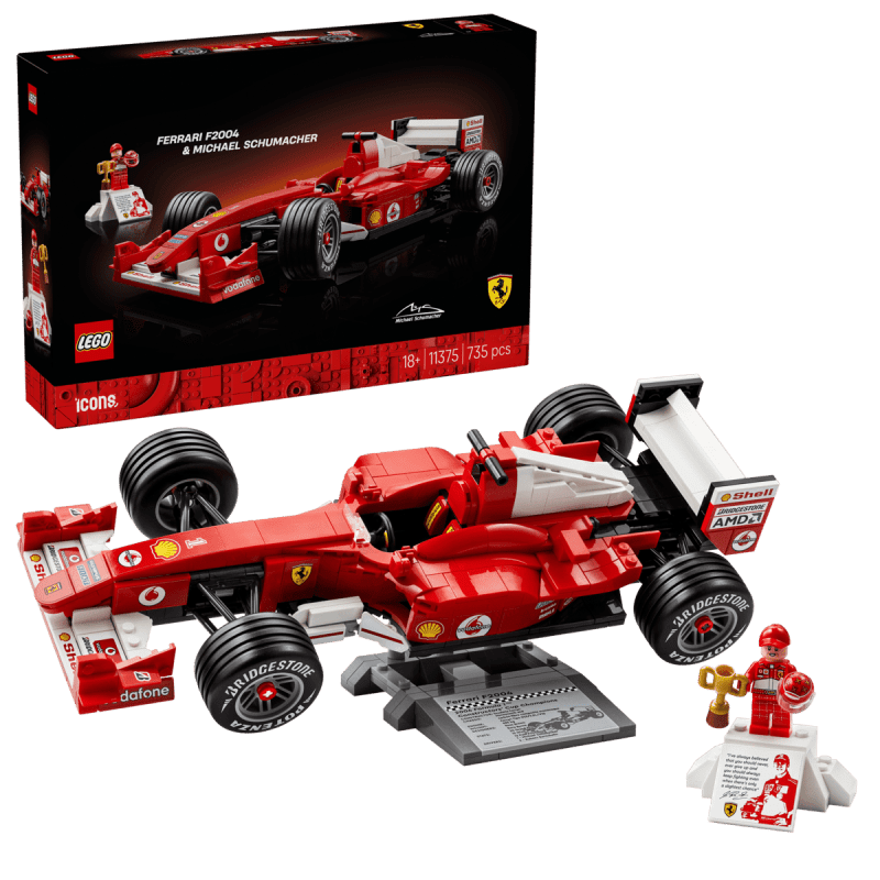 LEGO Icons - LEGO Ferrari F2004 și Michael Schumacher
