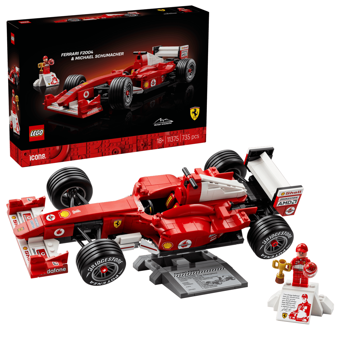 LEGO Ferrari F2004 și Michael Schumacher