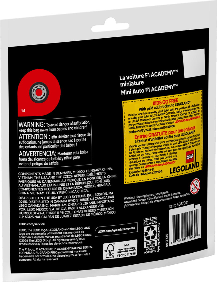 LEGO Minimașină F1 ACADEMY™ - imagine 4