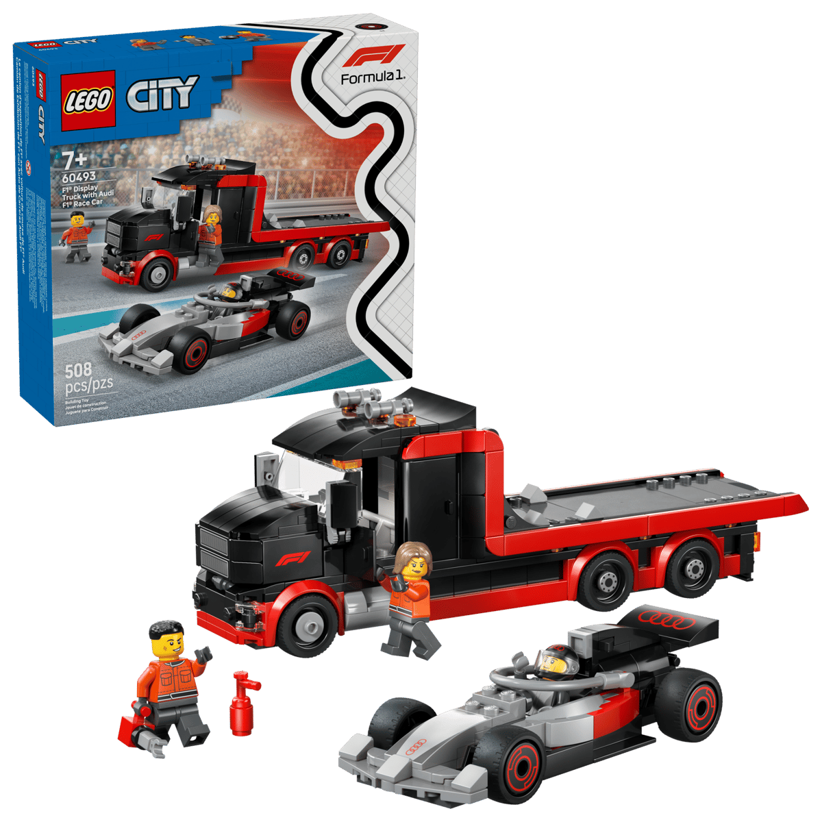LEGO Camion de prezentare F1® cu mașină de curse Audi F1®