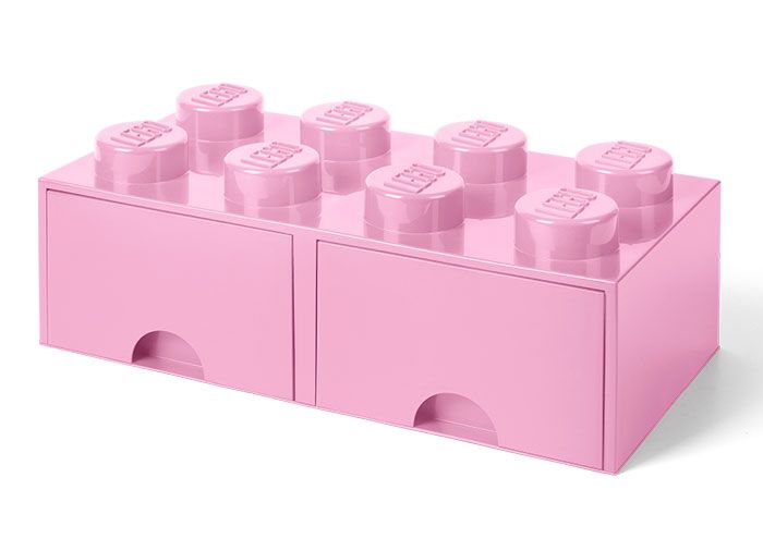 - LEGO Cărămidă de depozitare cu 8 cepuri cu sertare - Roz