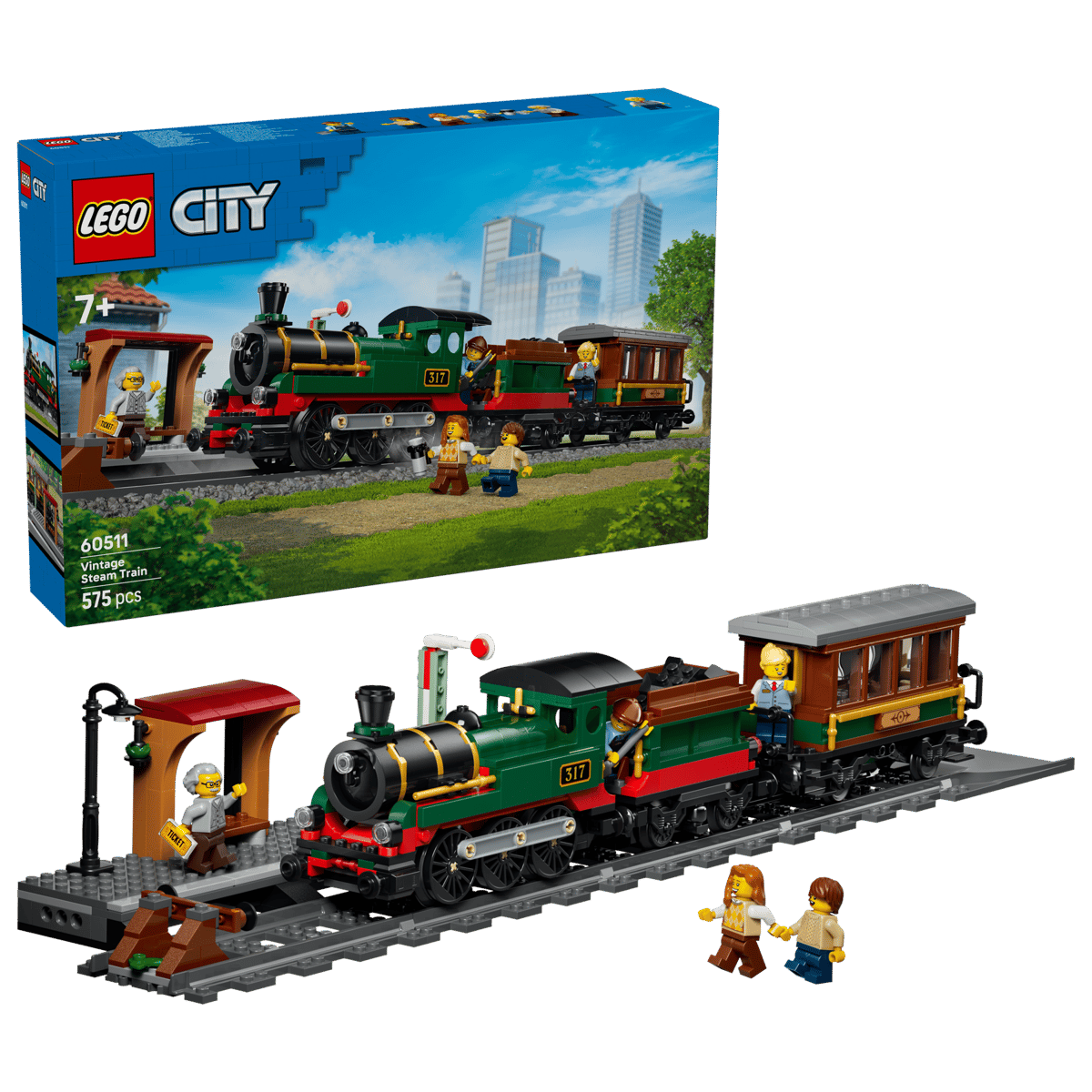 LEGO Tren cu aburi vintage
