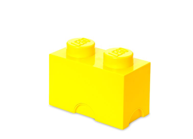 - LEGO Cărămidă de depozitare cu 2 cepuri - Galbenă