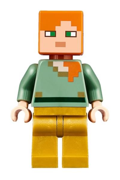 LEGO Minecraft  Alex Pearl Gold Legs  (min047)
