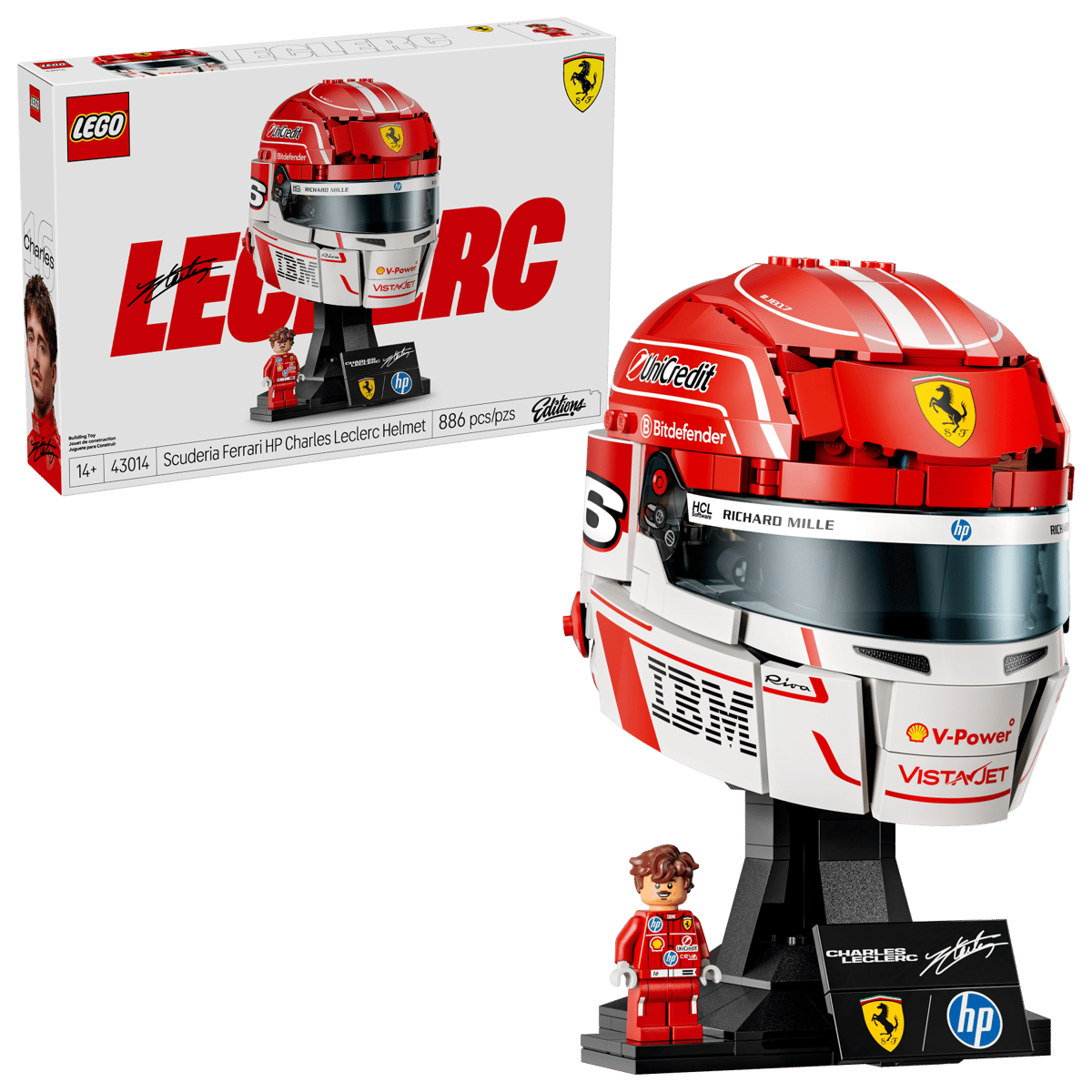 LEGO Casca lui Charles Leclerc Scuderia Ferrari HP