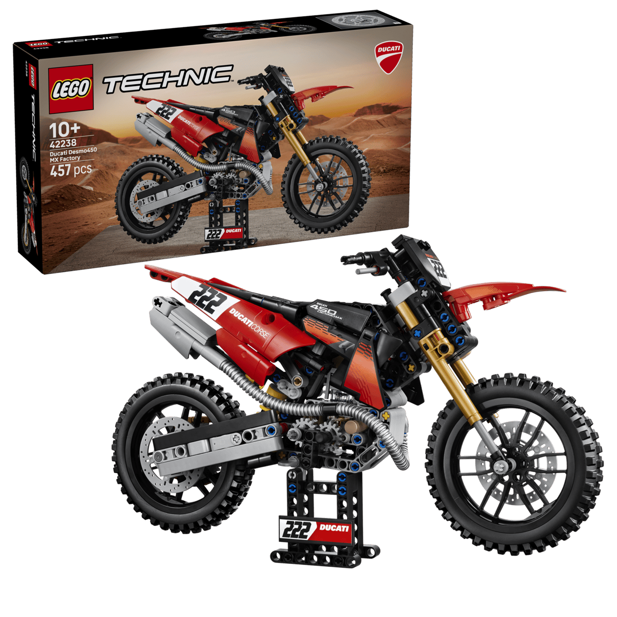 LEGO Motocicleta Ducati Desmo450 MX, versiunea de uzină