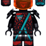 - LEGO Red Visor, 404 Torso (njo0566)