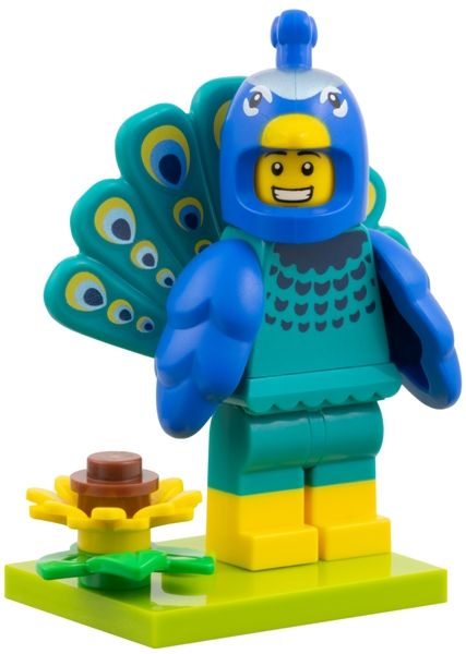 LEGO Minifigurina seria 28: Peacock Costume Fan