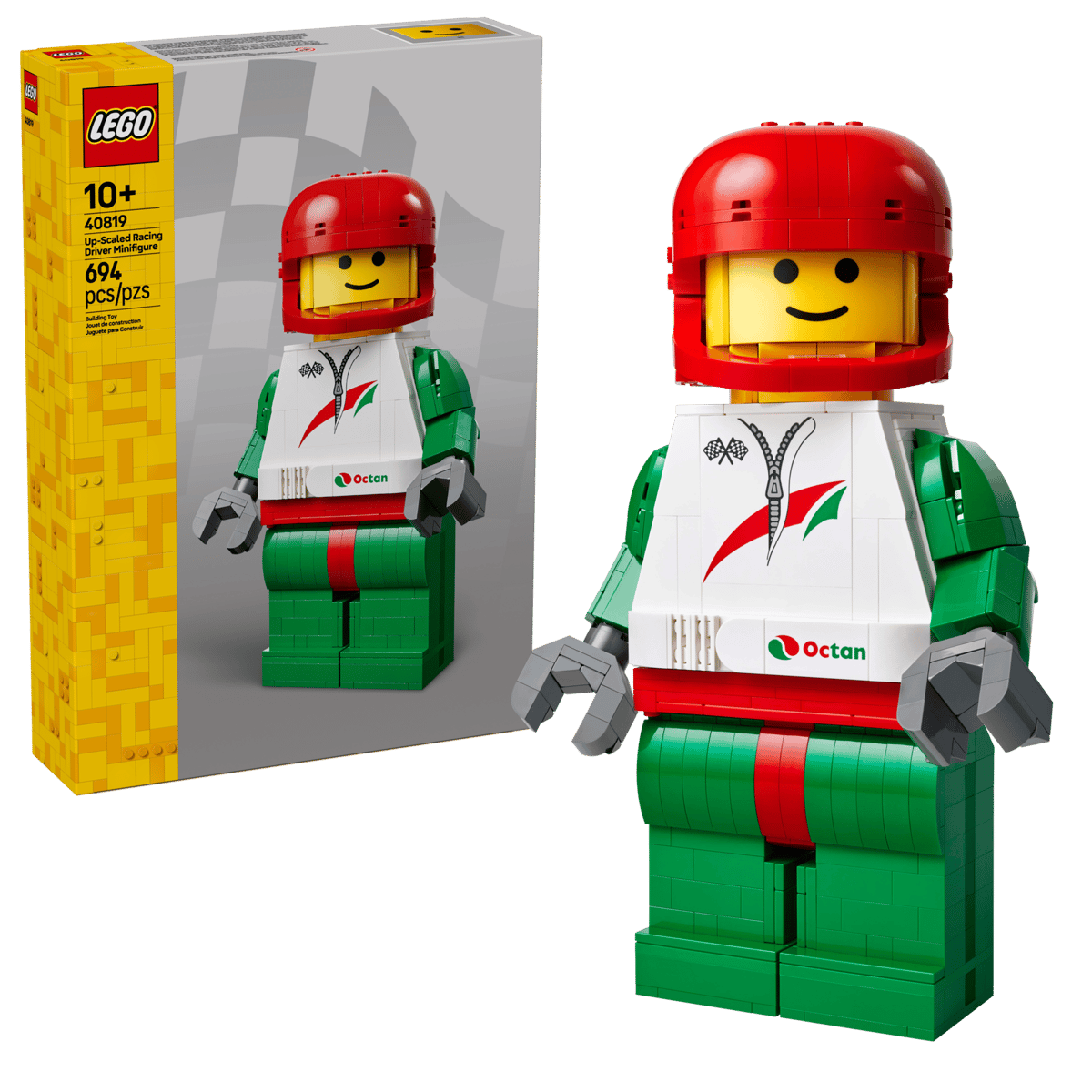LEGO Minifigurină pilot de curse îmbunătățită