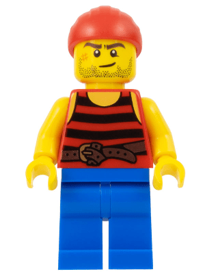 LEGO Pirate 3 - Black and Red Stripes (pi161)
