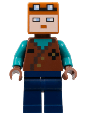 LEGO Miner - Reddish Brown Vest (min128)