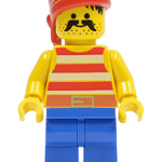 - LEGO Pirate Red / White Stripes Shirt (pi043)