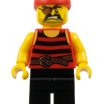 - LEGO Pirate 1 - Black and Red Stripes (pi159)