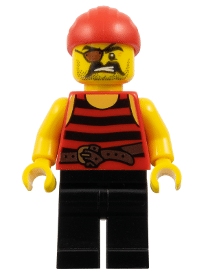 LEGO Pirate 1 - Black and Red Stripes (pi159)